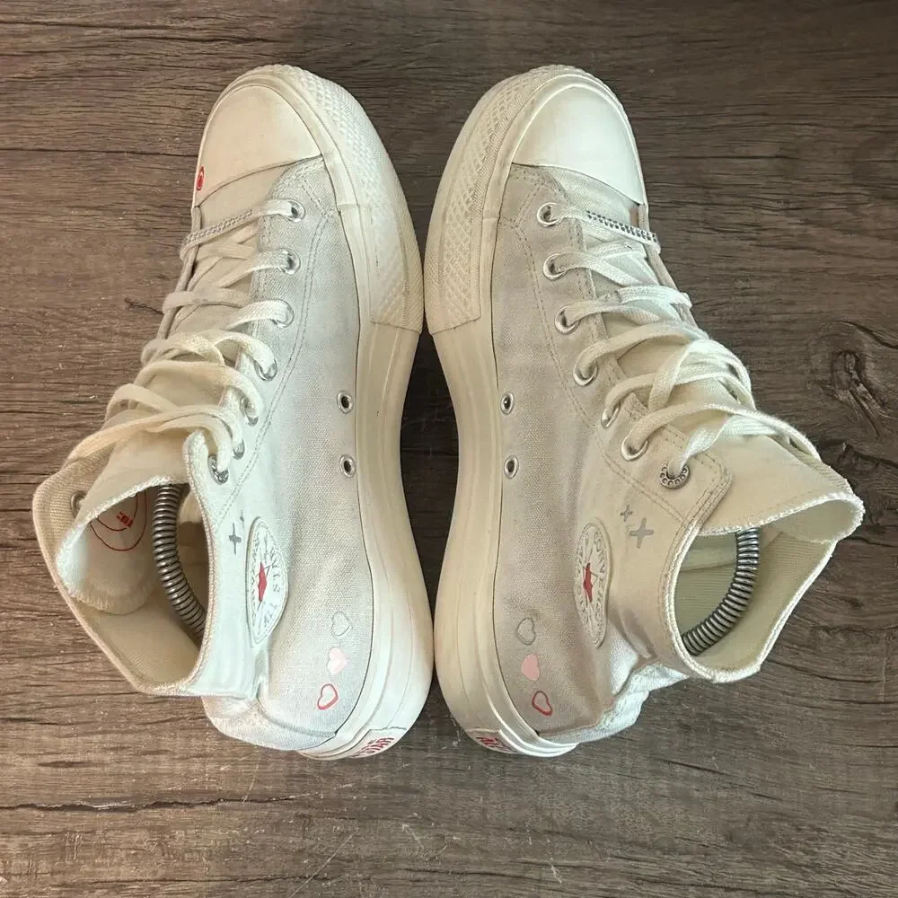Converse Chuck Taylor All-Star 70 Hi Y2K Heart Women’s Shoes Size 9 White